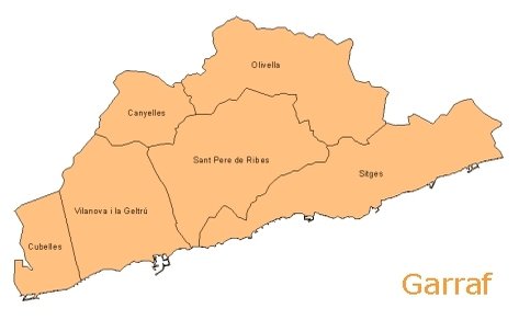 Mapa del Garraf
